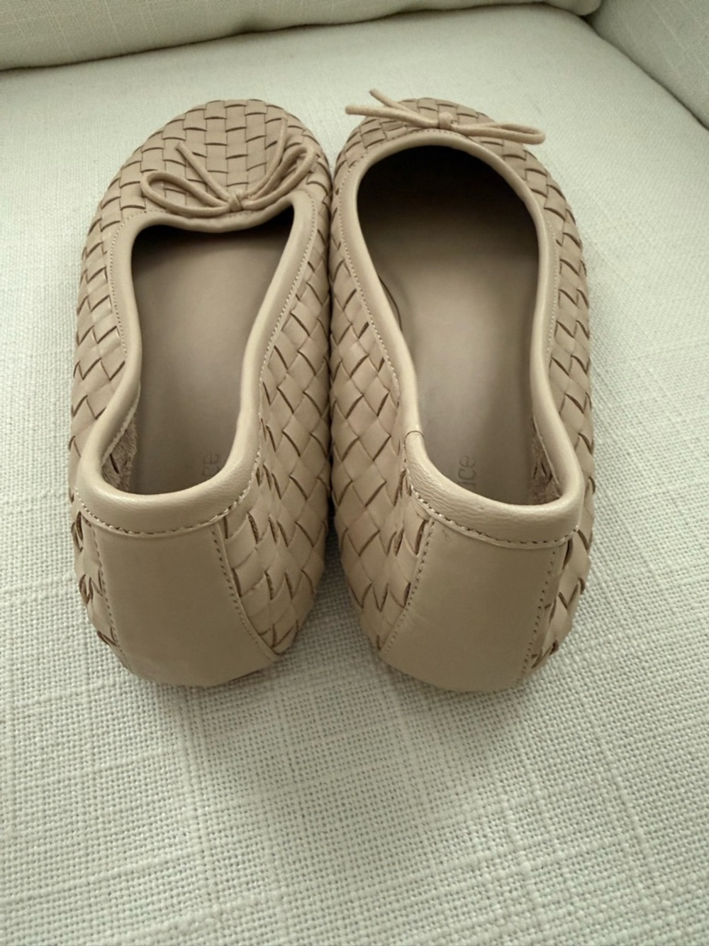 Quince Beige Woven Ballet Flats - Picture 3 of 5